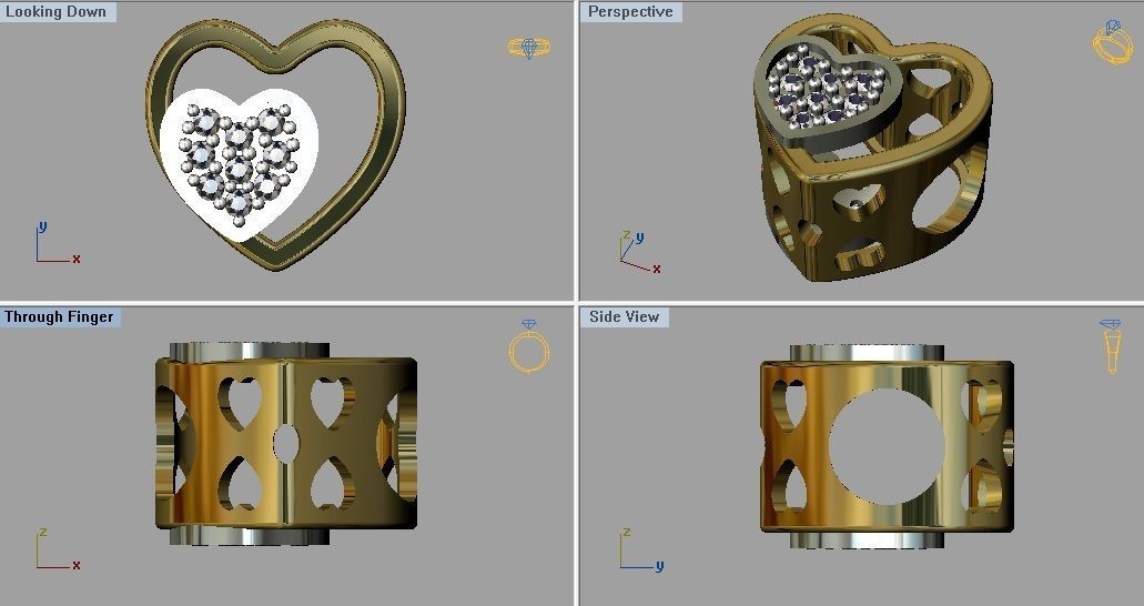 Heart Pandora Bead 3D print model_1