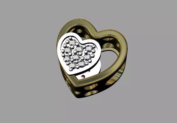 Heart Pandora Bead 3D print model_0