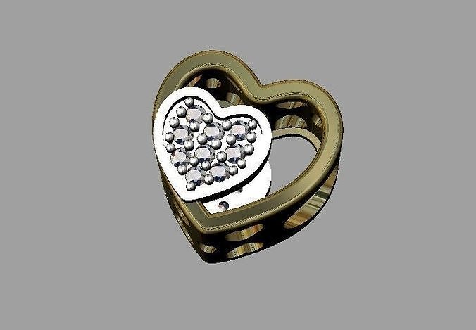 Heart Pandora Bead 3D print model