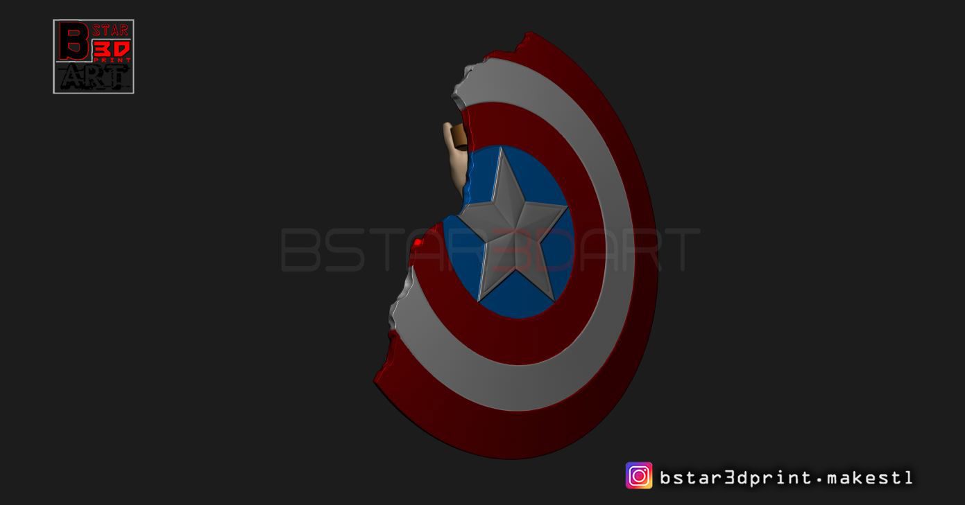 Captain America Shield Damaged - Infinity War - Endgame-Marvel  3D print model_2