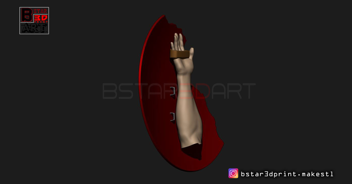 Captain America Shield Damaged - Infinity War - Endgame-Marvel  3D print model_5