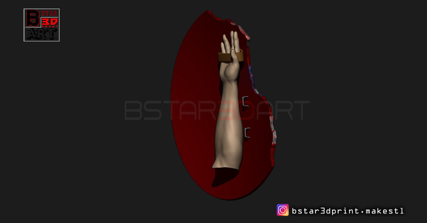 Captain America Shield Damaged - Infinity War - Endgame-Marvel  3D print model_4