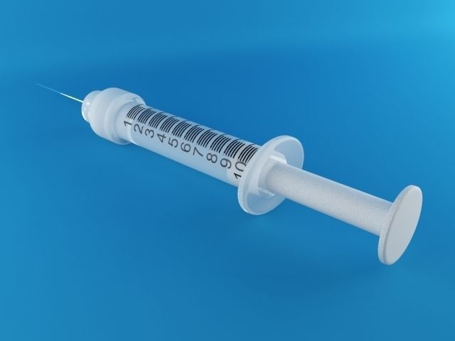 Syringe injection 3D model_1