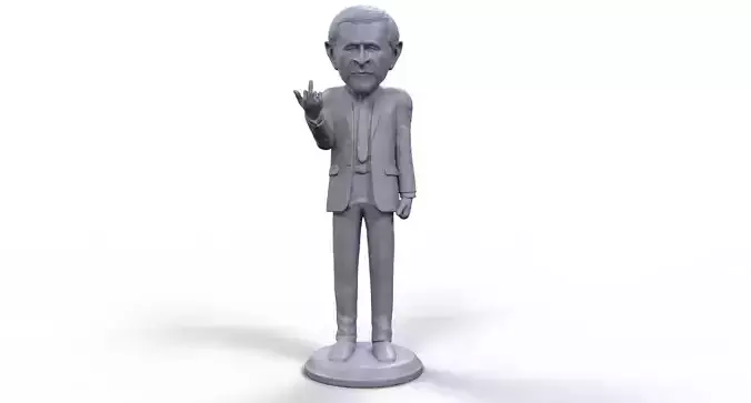 George Bush stylized high quality 3D printable miniature 3D print model