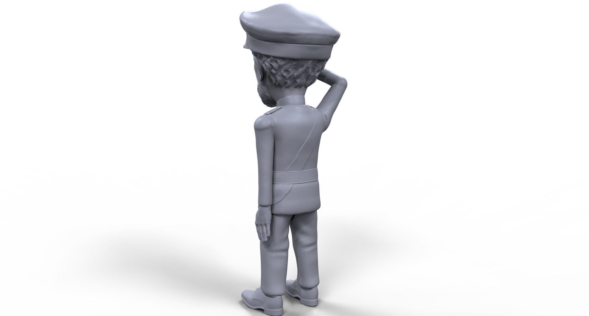 Haile Selassie stylized high quality 3D printable miniature 3D print model_5
