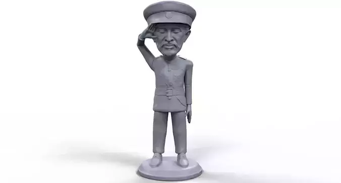 Haile Selassie stylized high quality 3D printable miniature 3D print model