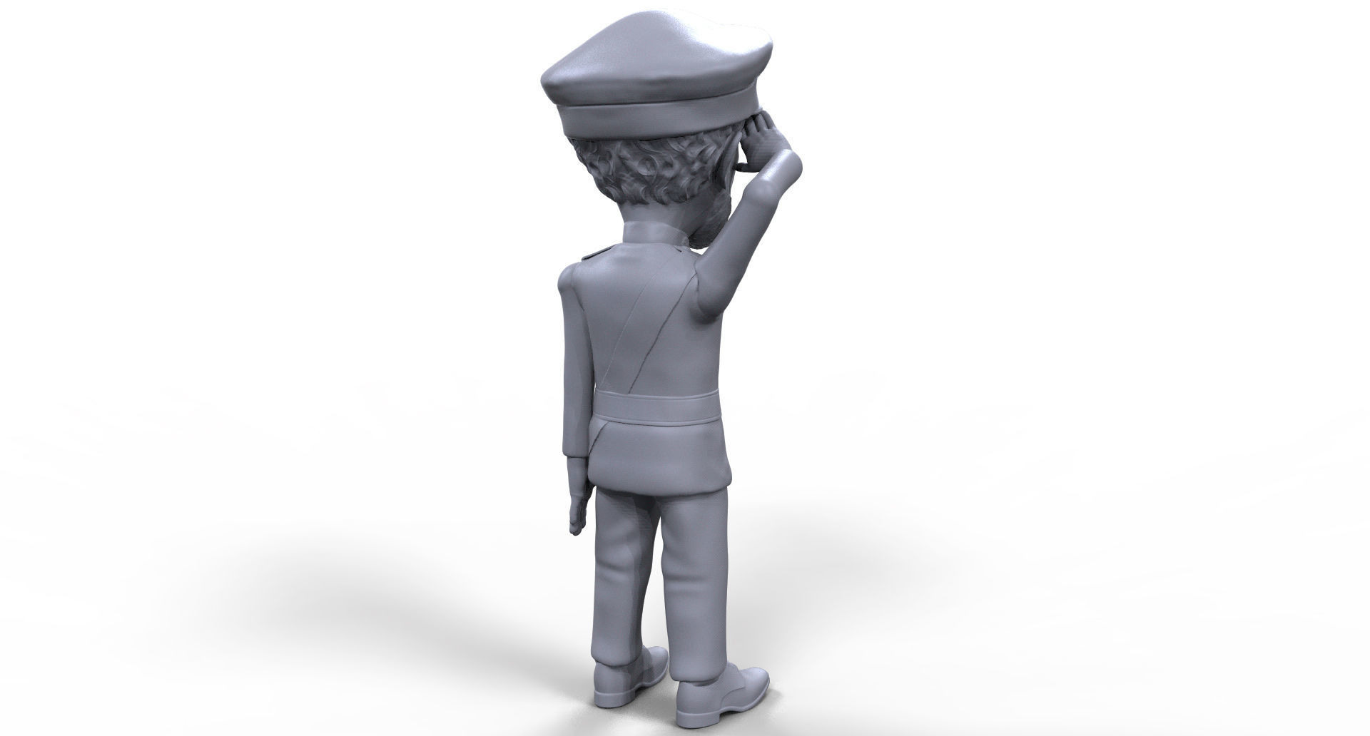 Haile Selassie stylized high quality 3D printable miniature 3D print model_7