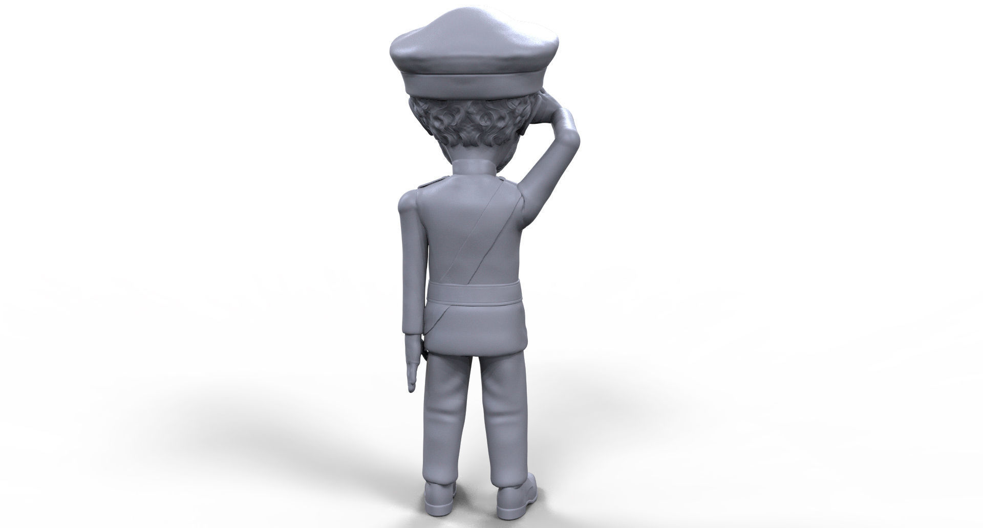 Haile Selassie stylized high quality 3D printable miniature 3D print model_6