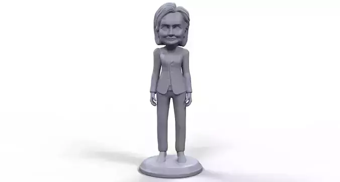 Hillary Clinton stylized high quality 3D printable miniature 3D print model