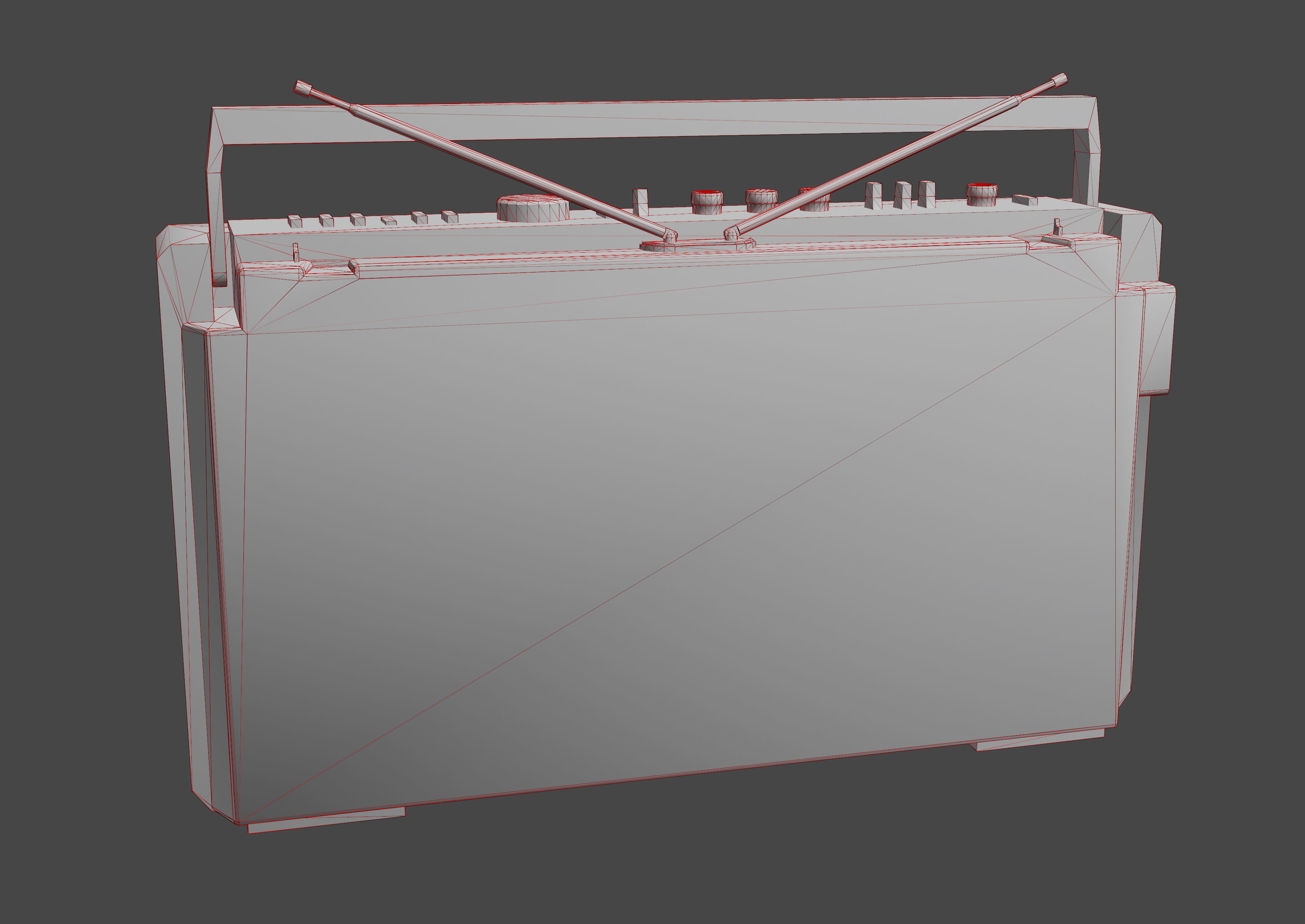 Rising SRC-2005 boombox Low-poly 3D model_7