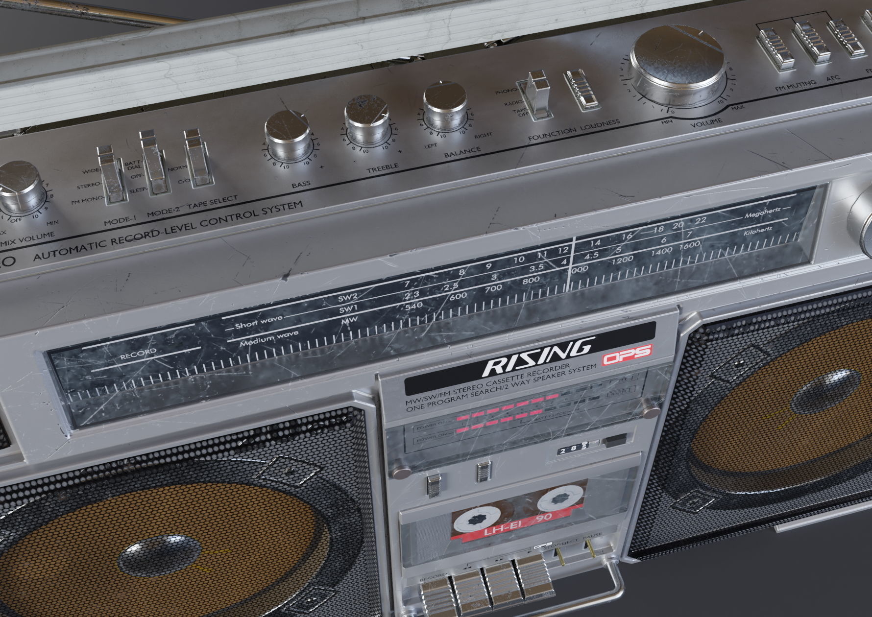 Rising SRC-2005 boombox Low-poly 3D model_2