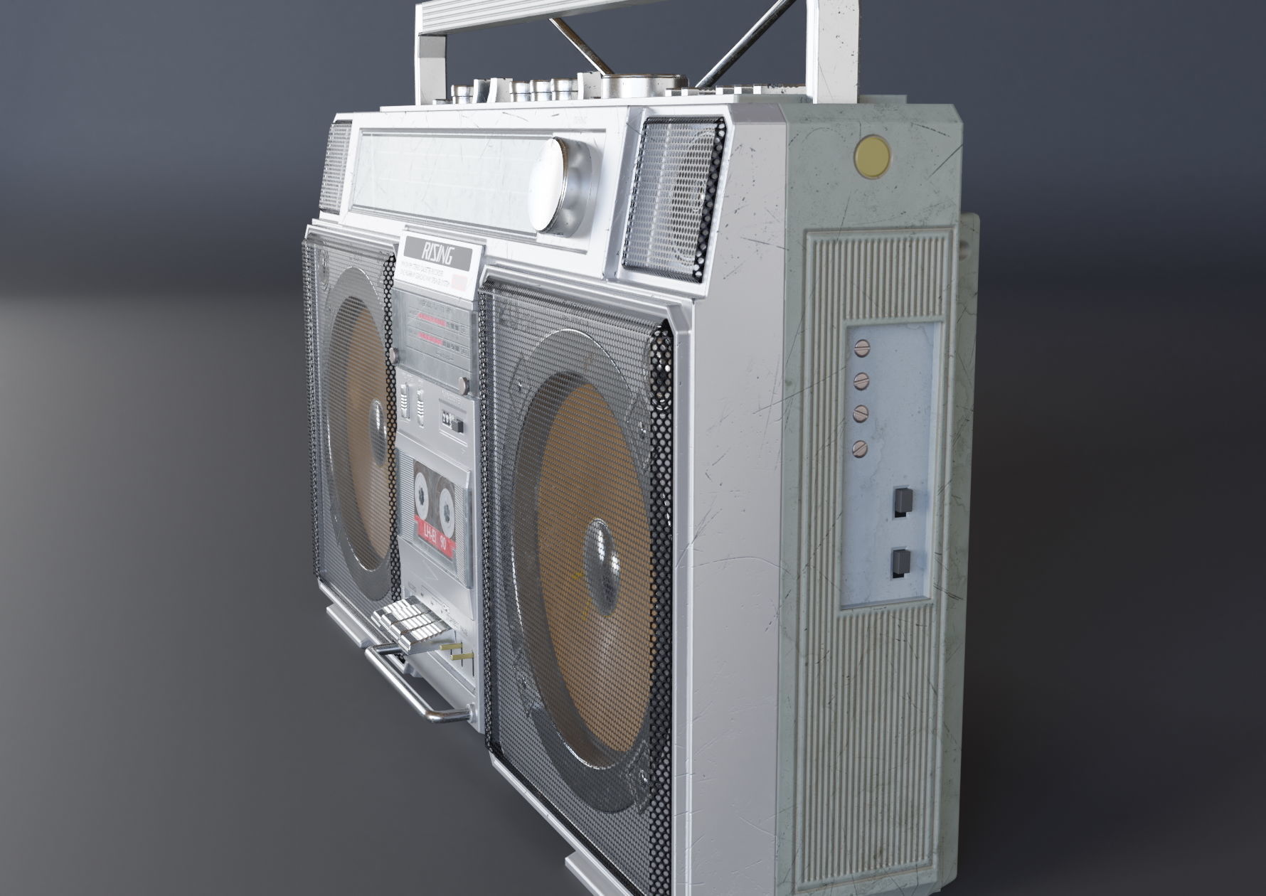 Rising SRC-2005 boombox Low-poly 3D model_4