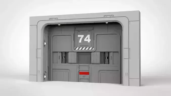 sci fi door 17 3D model