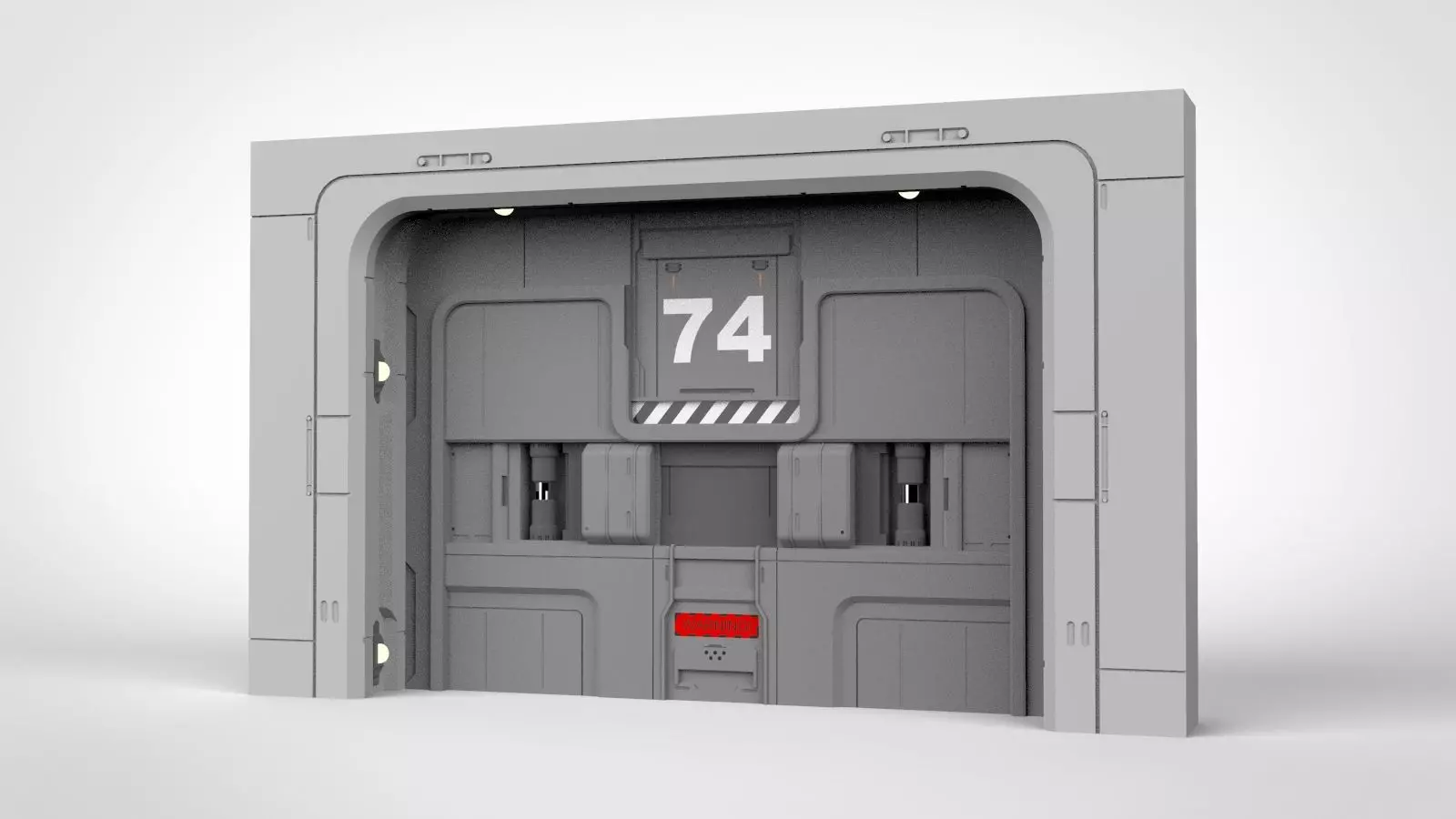 sci fi door 17 3D model_0
