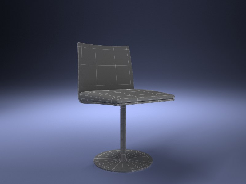 Contemporary Pedestal Chair 37 3D model_9