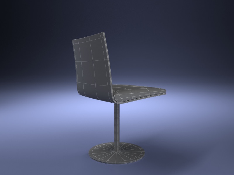 Contemporary Pedestal Chair 37 3D model_8