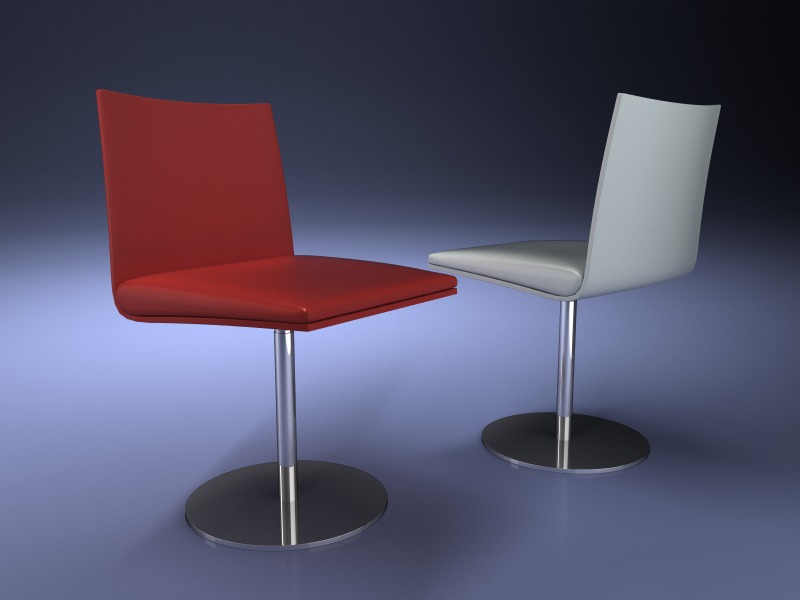 Contemporary Pedestal Chair 37 3D model_4