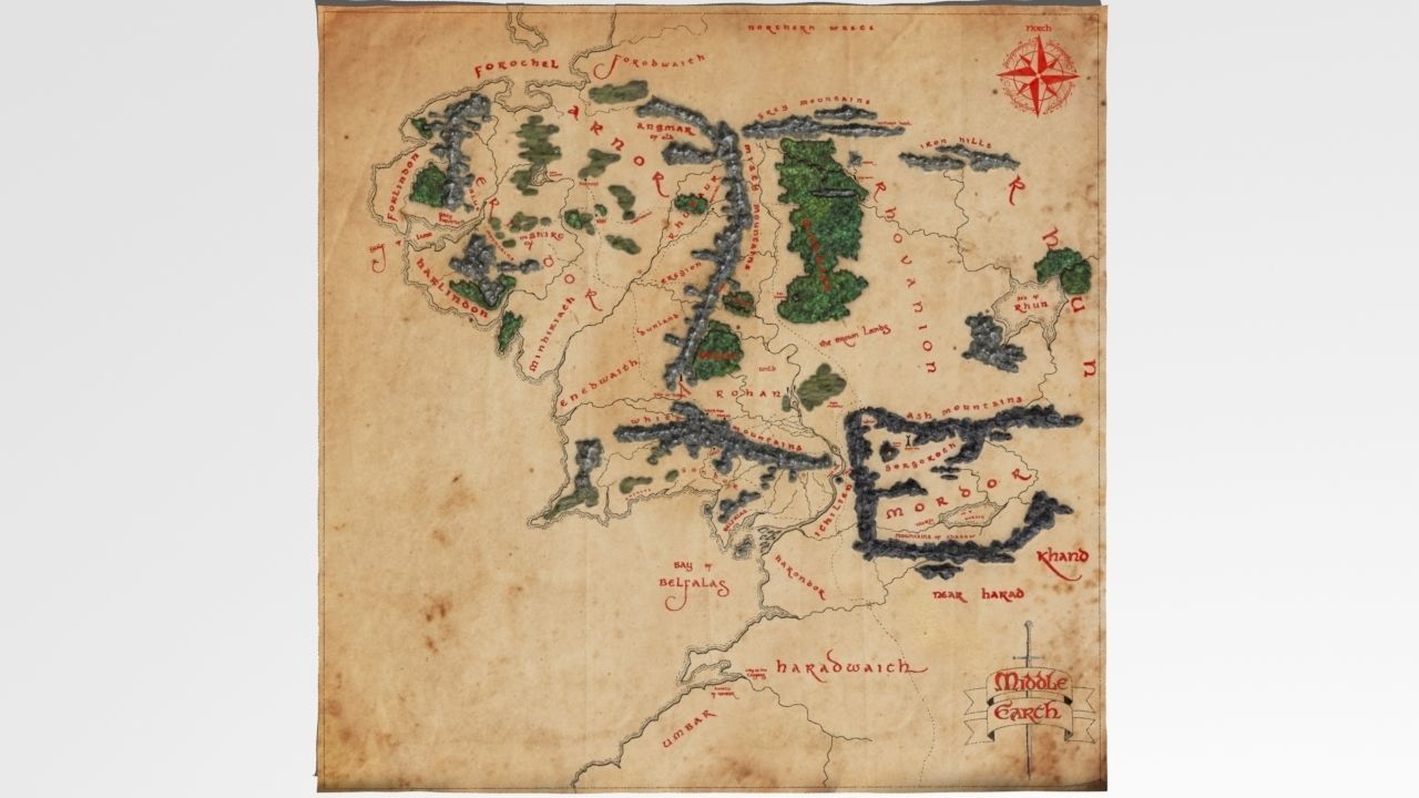 3d map of Middle Earth 3D model_11