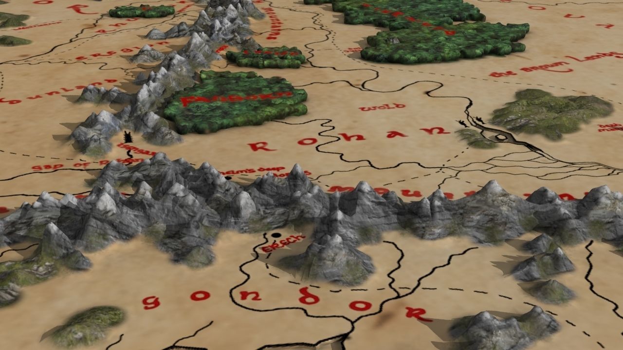 3d map of Middle Earth 3D model_4