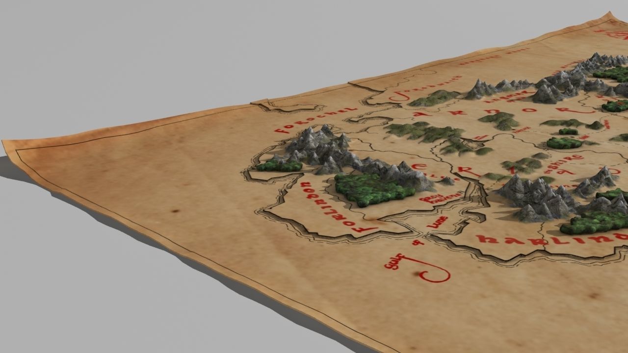 3d map of Middle Earth 3D model_7