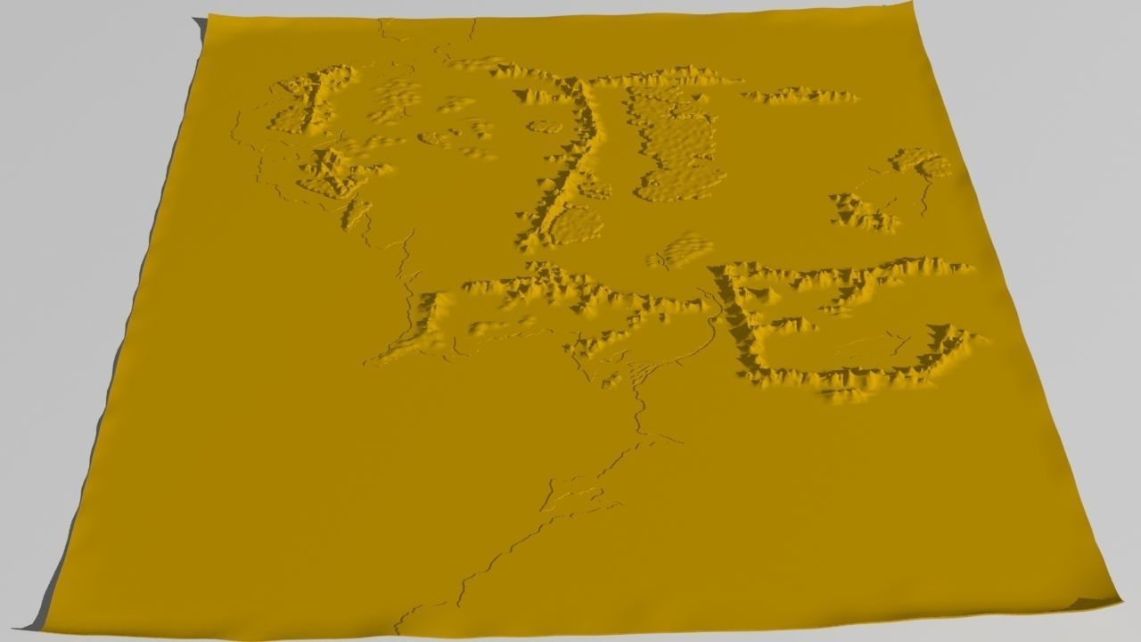 3d map of Middle Earth 3D model_2
