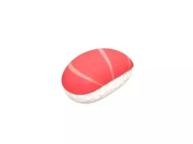 Cartoon Sushi Low-poly 3D model