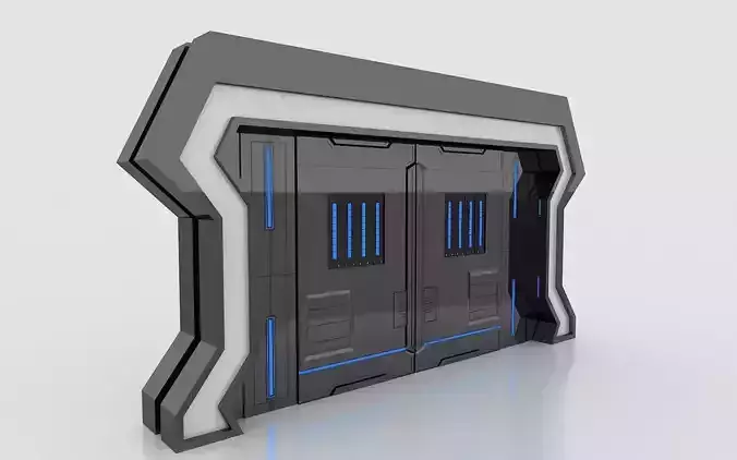 SCI FI DOOR MODEL 3DS MAX