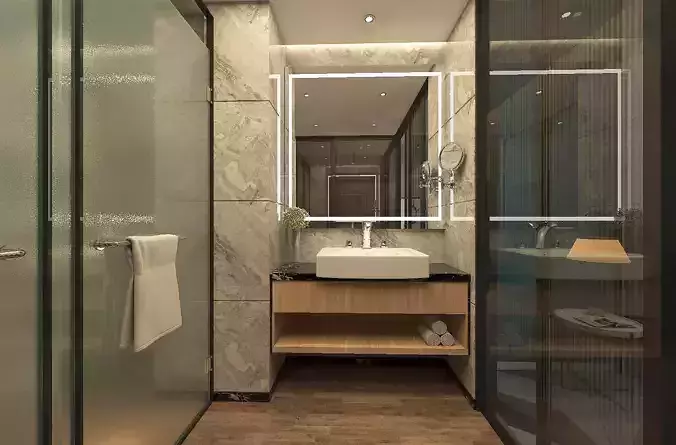 Modren Nordic Style Bathroom Design 3D model
