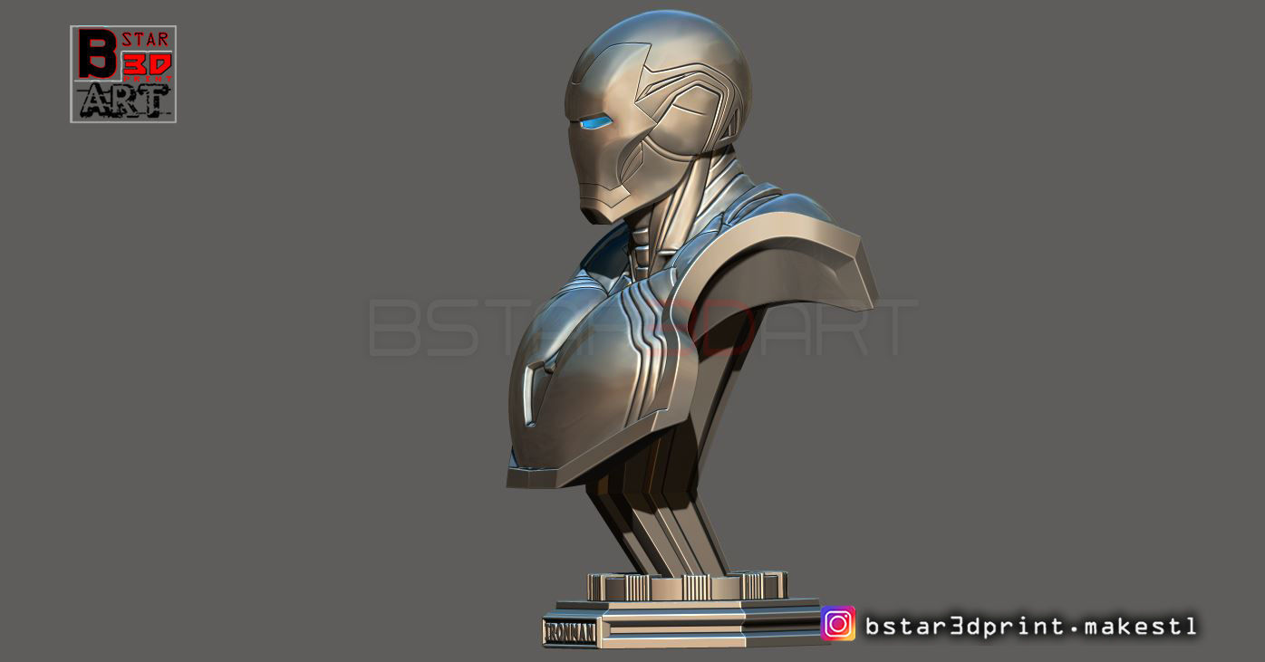 Ironman Mark 85 Bust - Infinity war - Endgame - from Marvel 3D print model_2