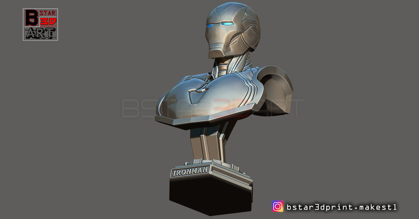Ironman Mark 85 Bust - Infinity war - Endgame - from Marvel 3D print model_10
