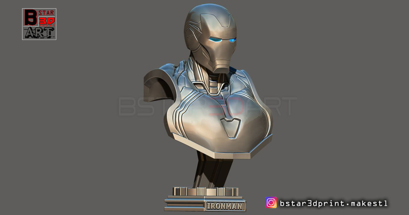 Ironman Mark 85 Bust - Infinity war - Endgame - from Marvel 3D print model_7