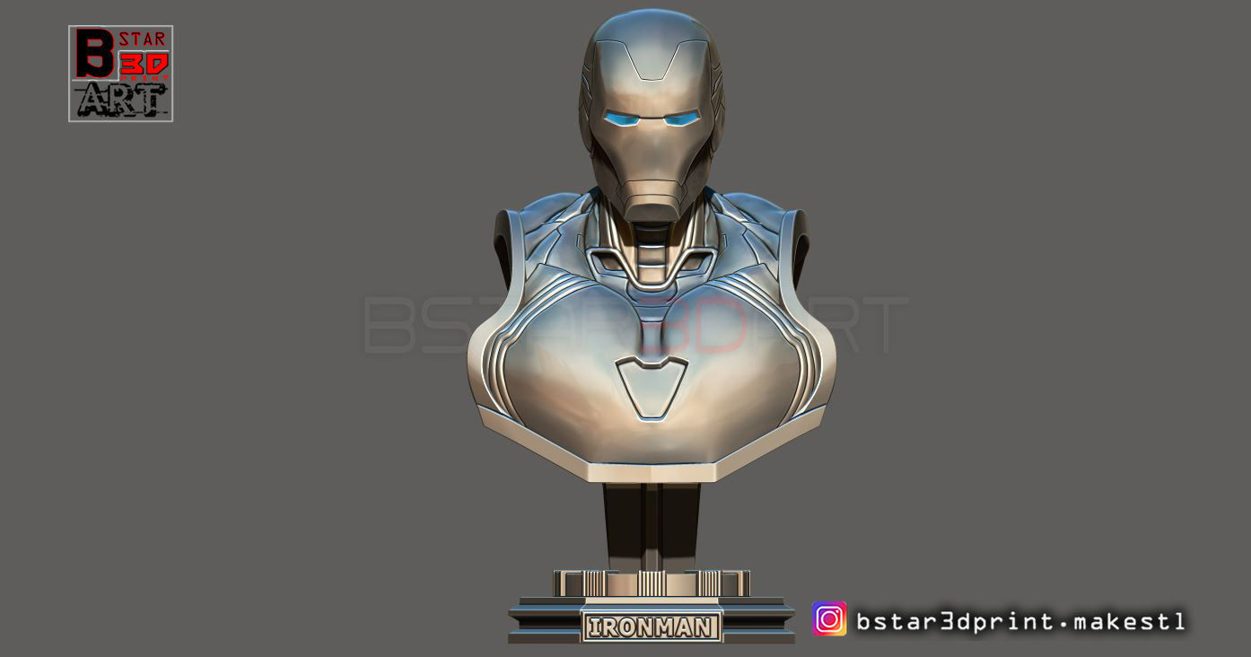 Ironman Mark 85 Bust - Infinity war - Endgame - from Marvel 3D print model_9