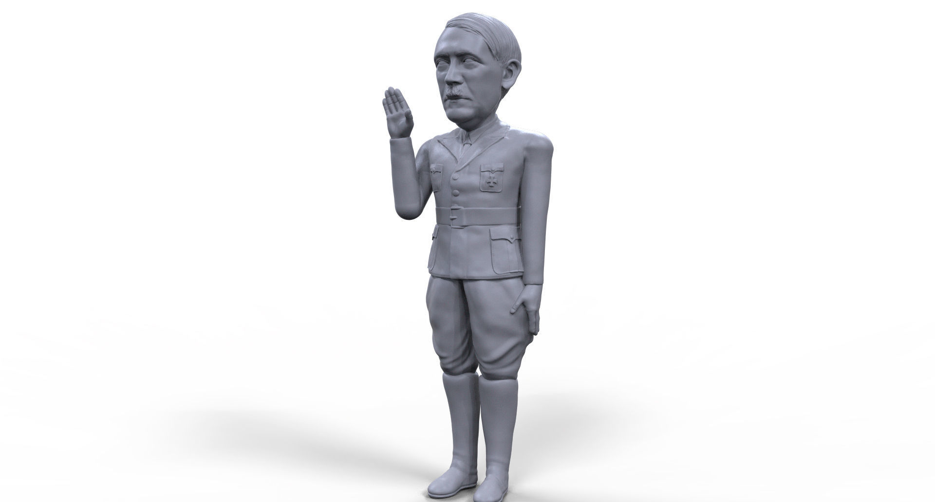 Hitler stylized high quality 3D printable miniature 3D print model_9