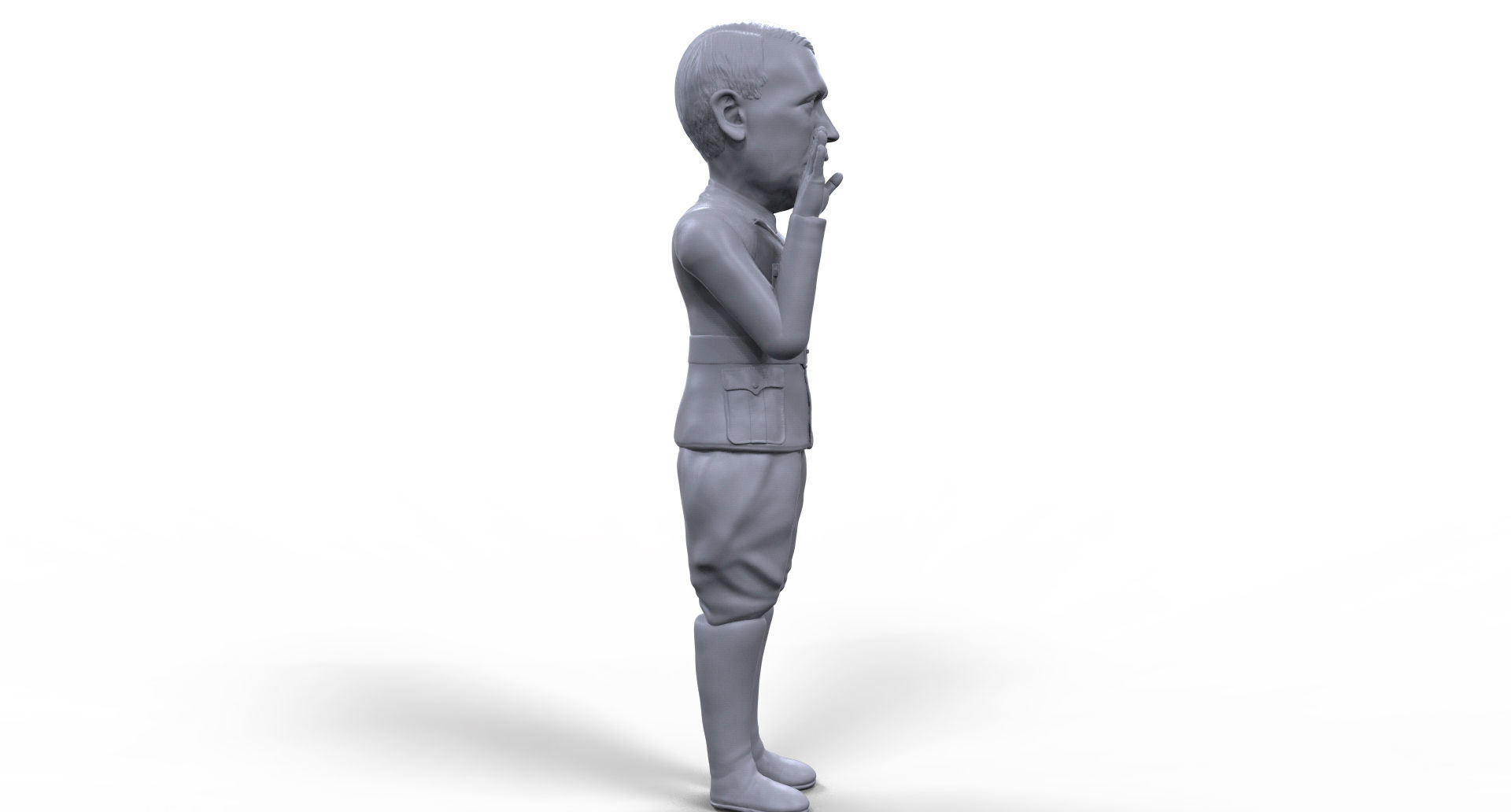 Hitler stylized high quality 3D printable miniature 3D print model_6