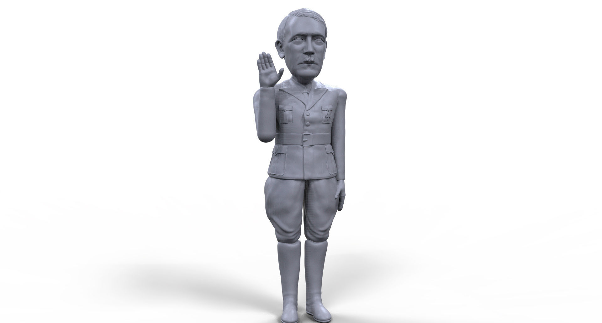 Hitler stylized high quality 3D printable miniature 3D print model_8