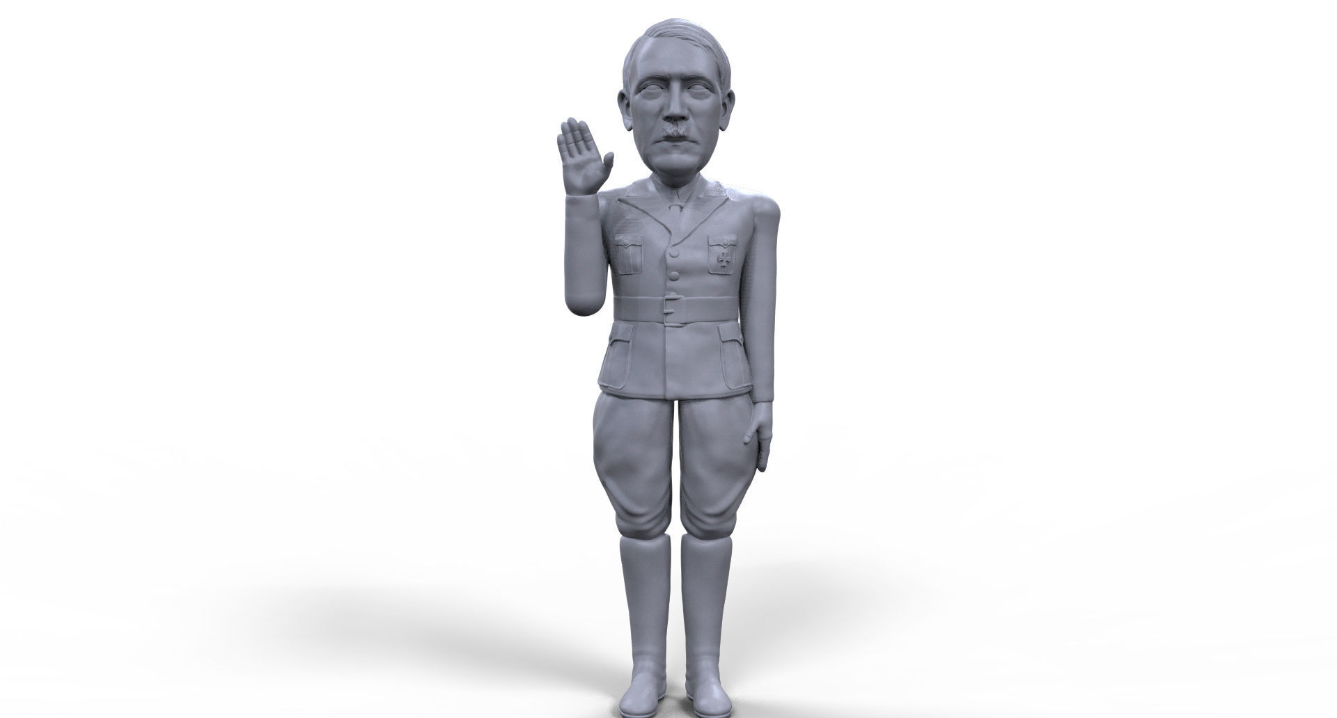 Hitler stylized high quality 3D printable miniature 3D print model_1
