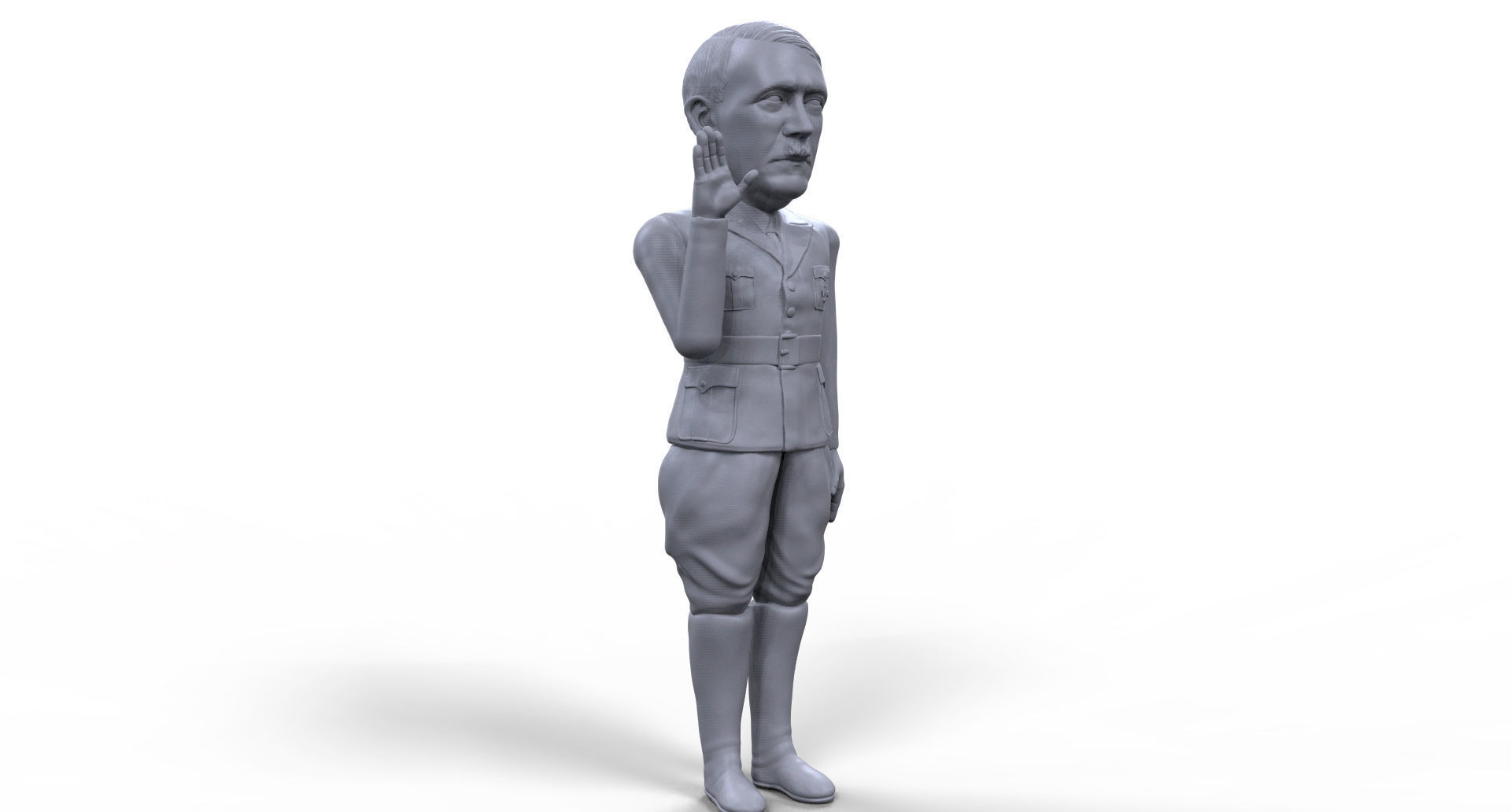 Hitler stylized high quality 3D printable miniature 3D print model_7