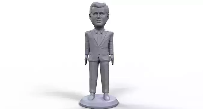 JFK stylized high quality 3D printable miniature 3D print model