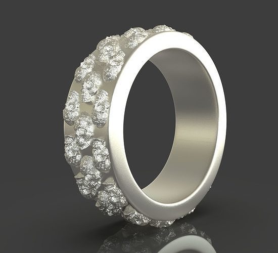 Jewelry Skulls Ring 3D print model