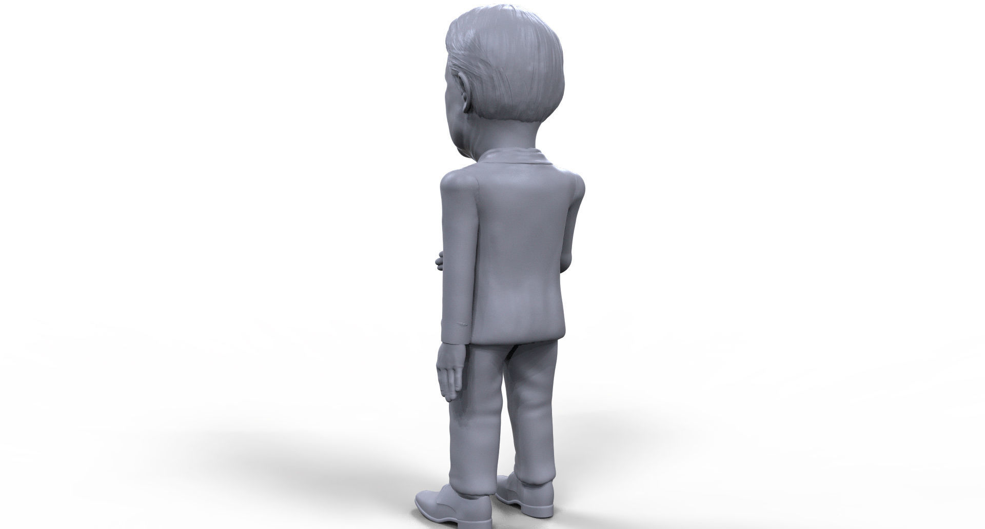 Jimmy Carter stylized high quality 3D printable miniature 3D print model_4