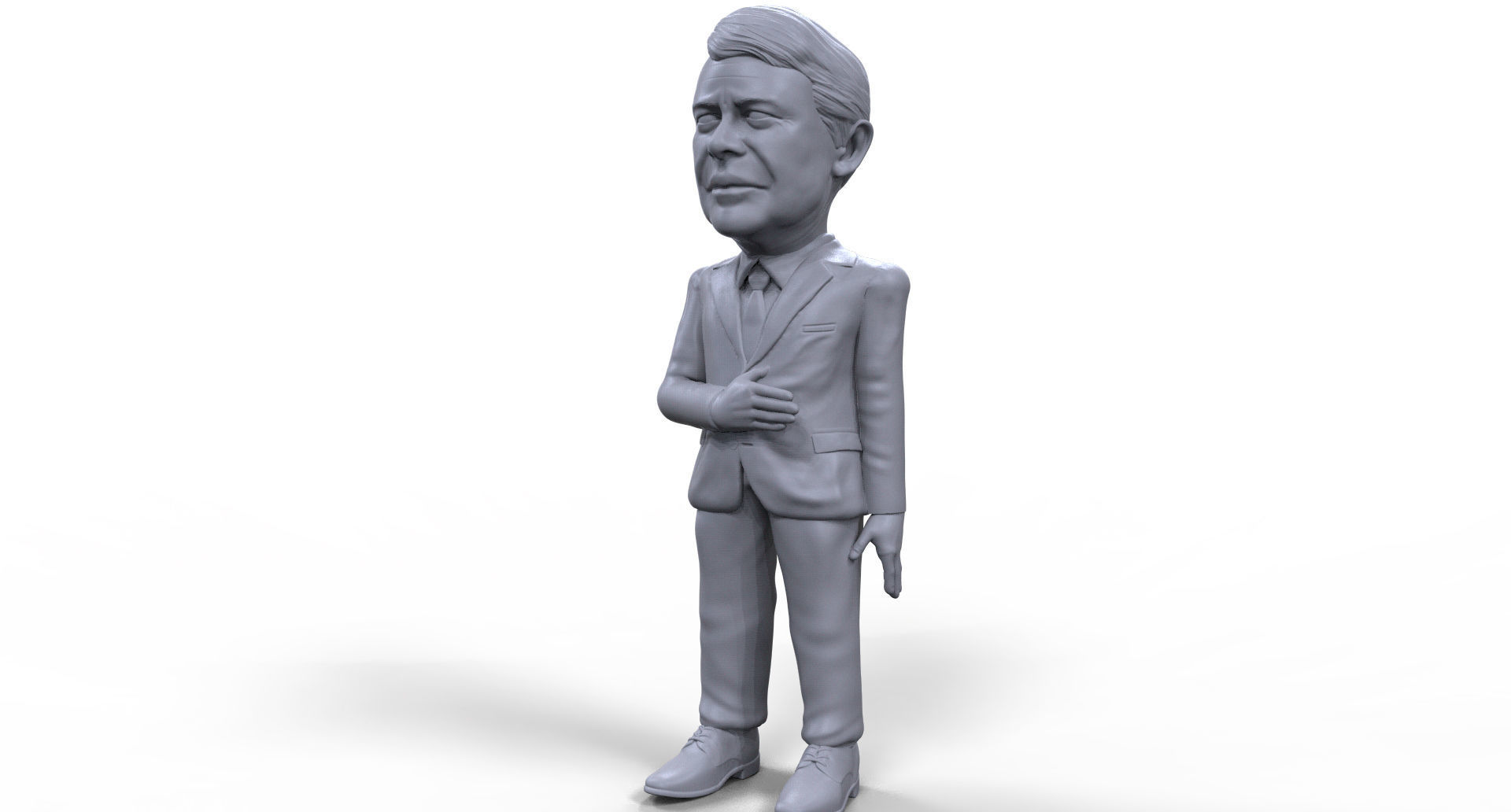 Jimmy Carter stylized high quality 3D printable miniature 3D print model_10