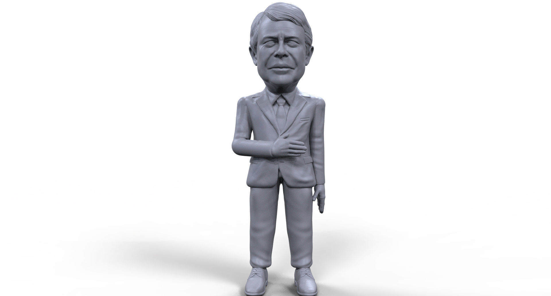 Jimmy Carter stylized high quality 3D printable miniature 3D print model_1