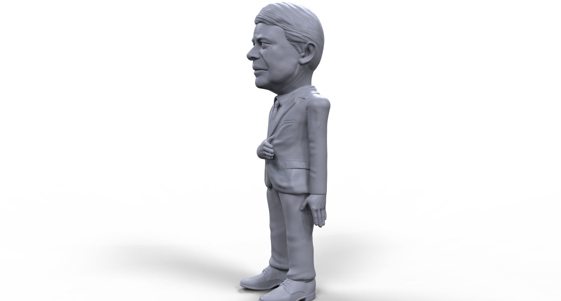 Jimmy Carter stylized high quality 3D printable miniature 3D print model_2