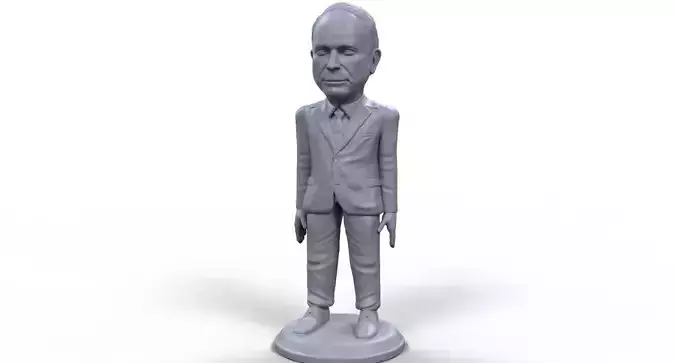 John McCain stylized high quality 3D printable miniature 3D print model