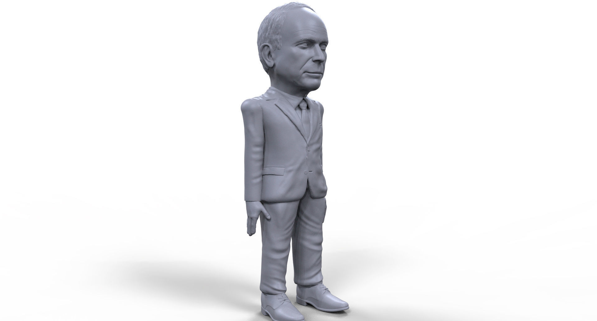 John McCain stylized high quality 3D printable miniature 3D print model_8