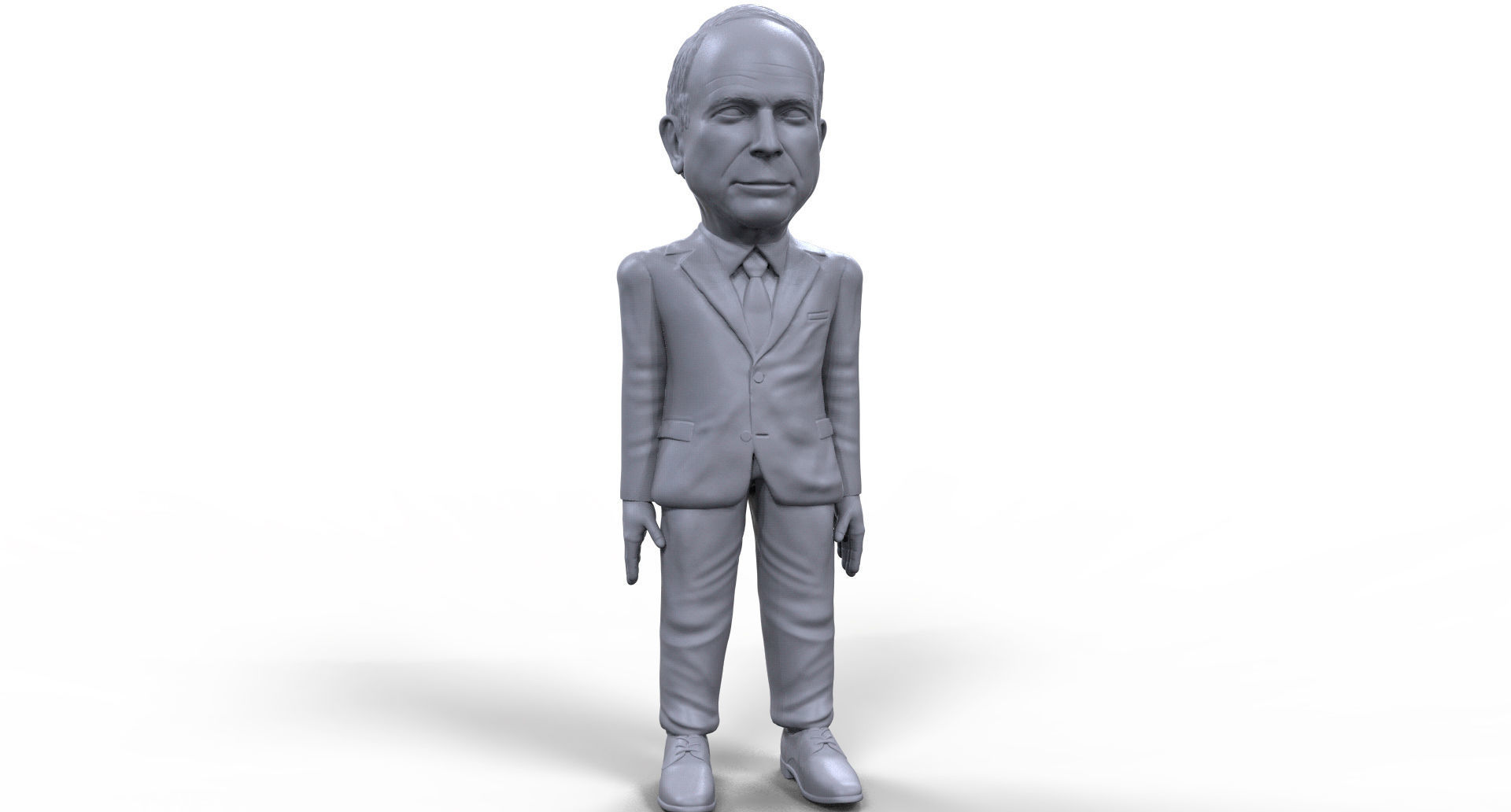 John McCain stylized high quality 3D printable miniature 3D print model_9