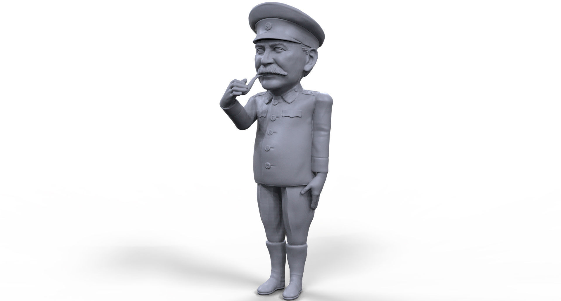 Stalin stylized high quality 3D printable miniature 3D print model_10