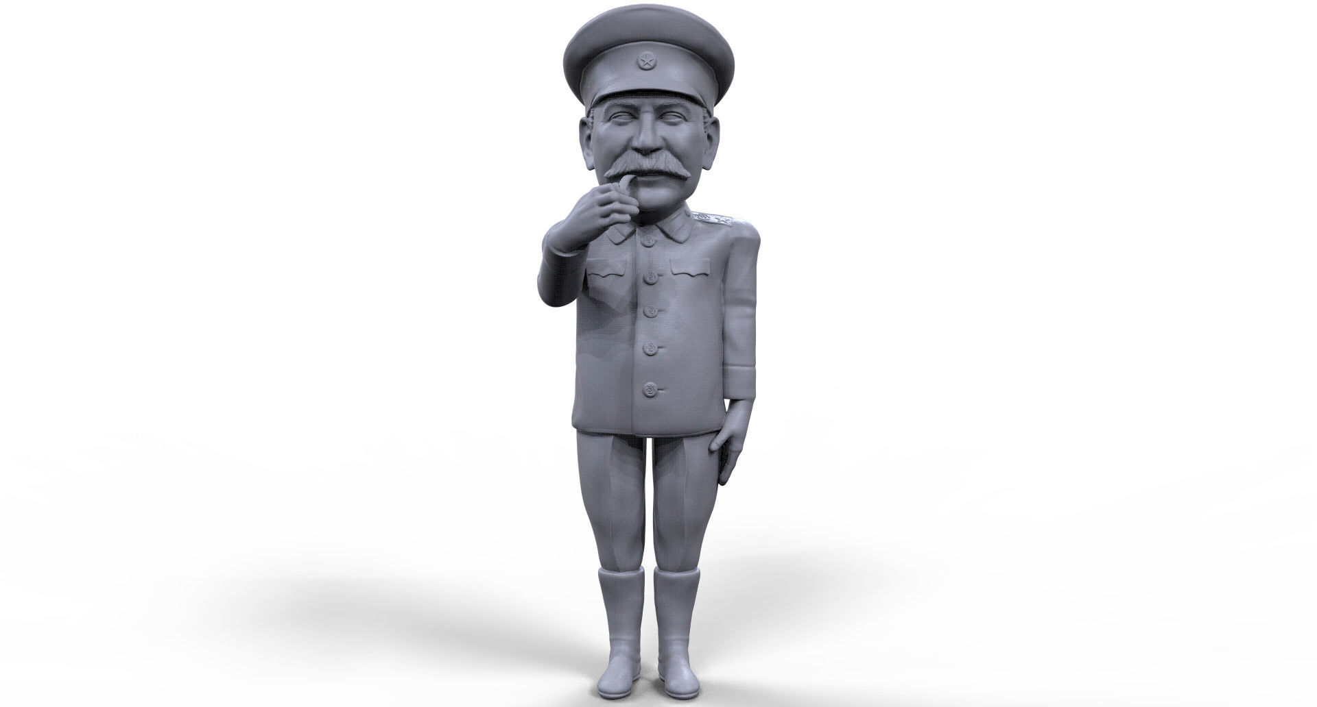 Stalin stylized high quality 3D printable miniature 3D print model_1