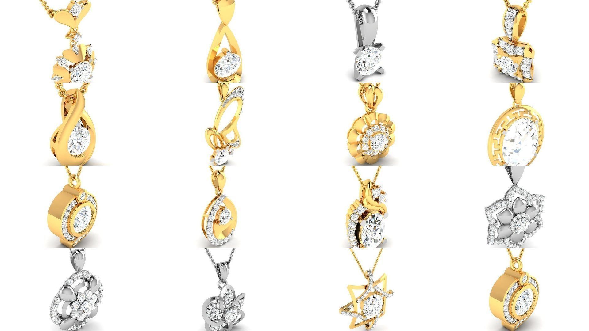 114 Solitaire pendant 3dm stl render detail 3D print model 3D Model Collection_15