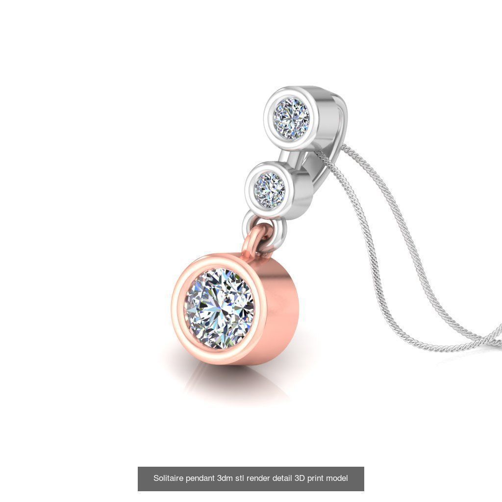 114 Solitaire pendant 3dm stl render detail 3D print model 3D Model Collection_20